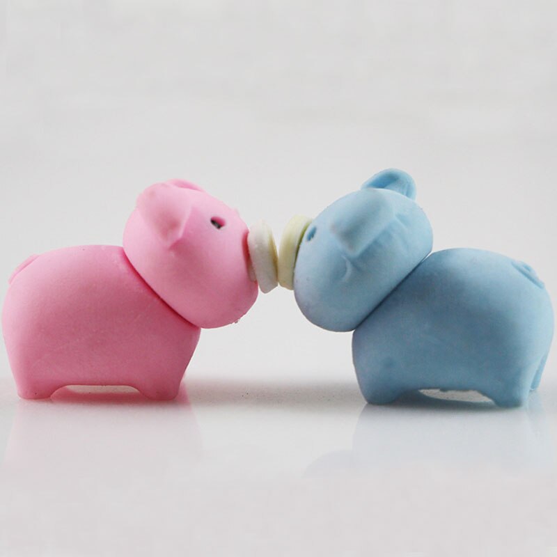 1Pcs Leuke Cartoon Piggy Mooie Gum Kinderen Leren Briefpapier Kawaii Schoolspullen Papelaria Voor Kids
