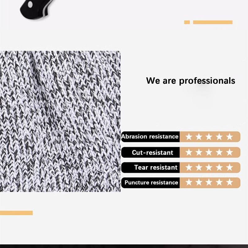 Guantes resistentes a cortes Grado 5, cuchillo de cocina de carpintería resistente a la abrasión, protección de manos antideslizante para agarrar peces