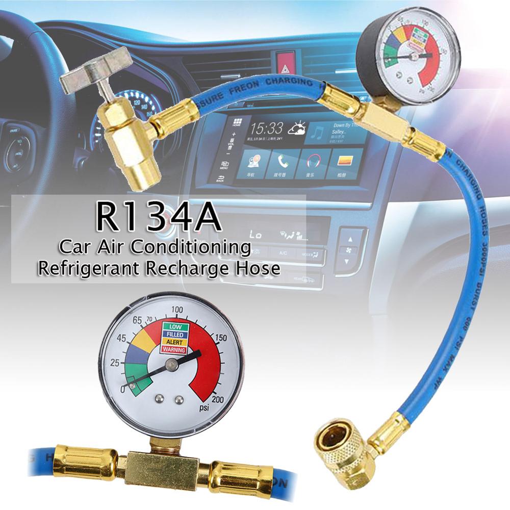 R134a bil klimaanlæg genopladning måleslange gasmåler bilforsyningsværktøjer