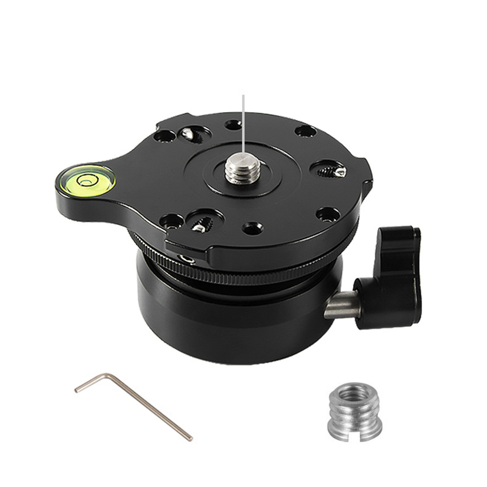 DSLR Camera Horizontal Adjusting Plate Durable Universal Panoramic Head Bubble Level Portable Tripod Leveling Base