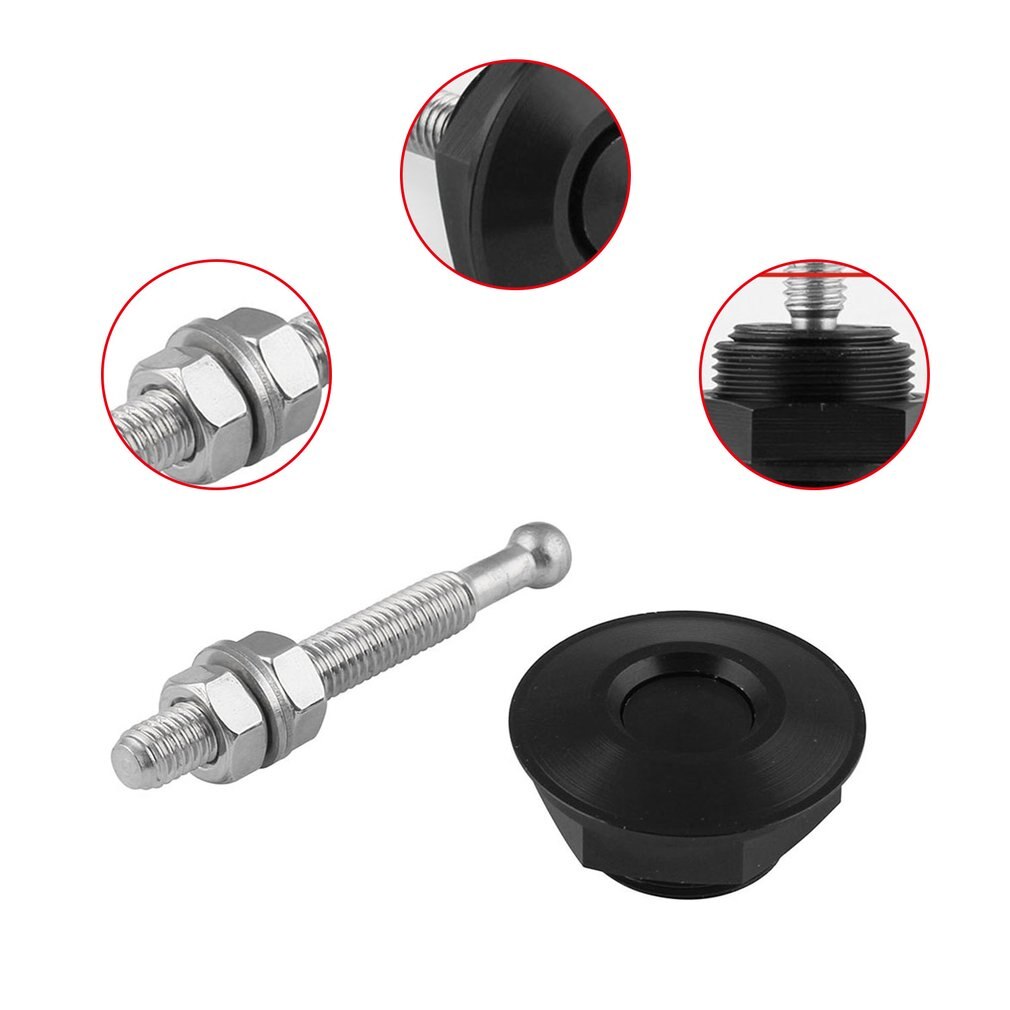 1 Set Universal Car Latches Push Button Latch Quick Release Mini Hood Car Lock Retainer Set Quick Release Hood Bumper Latch