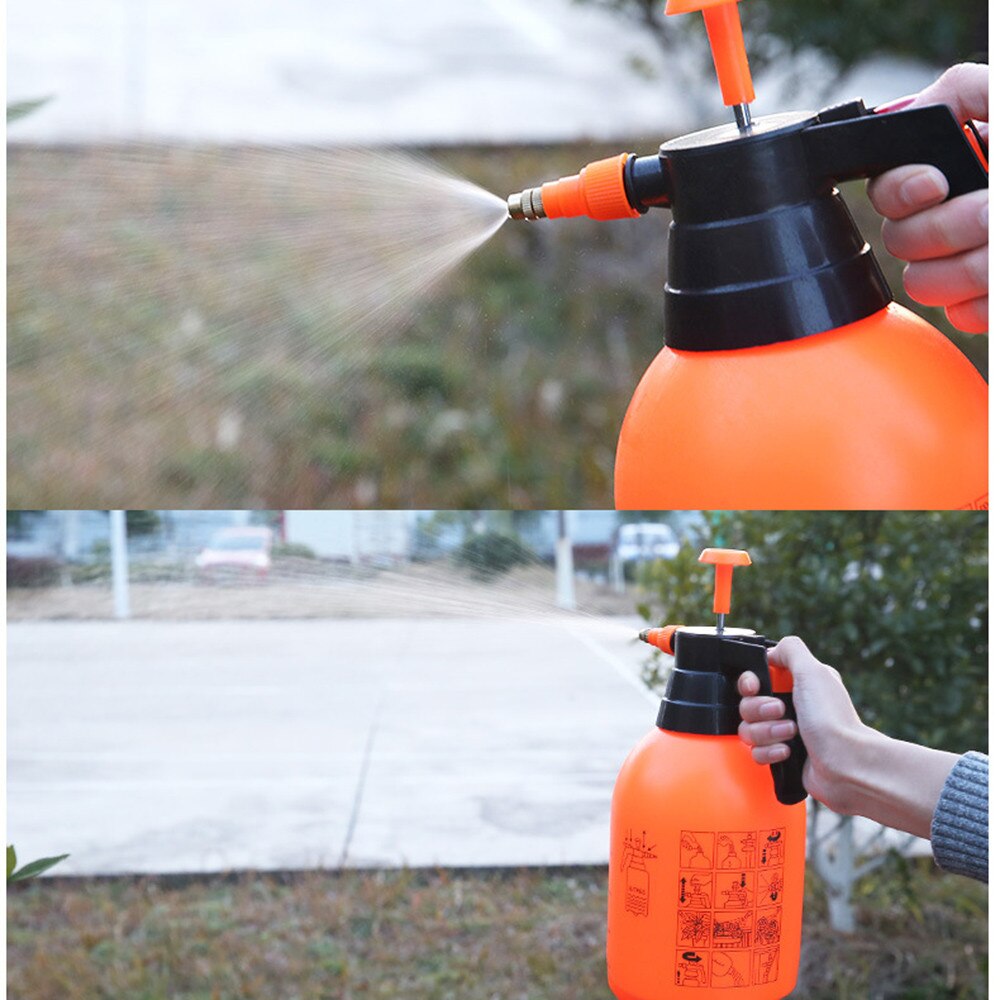 Garden 2L Pneumatic Automatic Sprayer Orange Bottle Watering Pot Garden Sprinkler irrigation Sprinkler disinfection