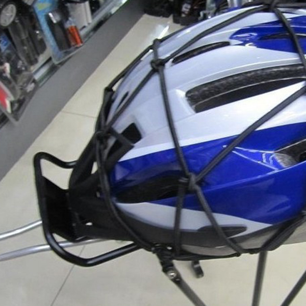 30x30 cm Motorfiets Bagagenet Bike Tank Helm Web Cords Mesh Cargo Net Haak Tuck Netto Koordzak zwart