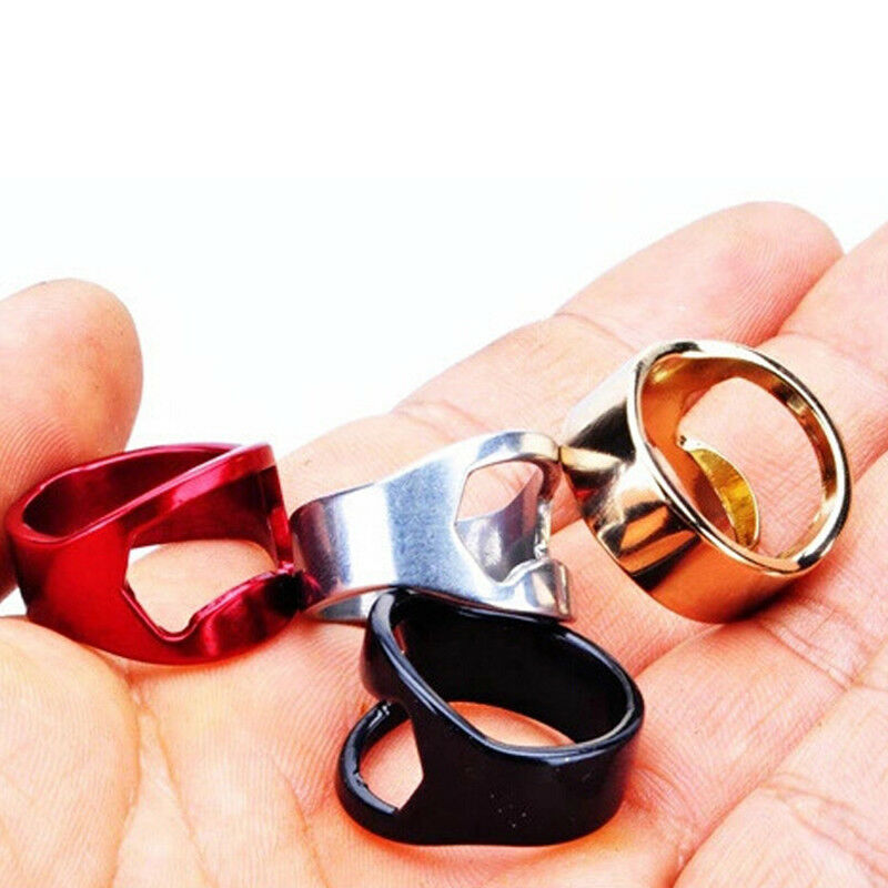 Creatieve Draagbare Ring Flesopener Fun Novelty Drinken Bier Vinger Gadget Kousvuller