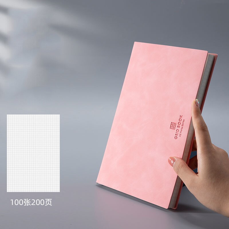 Notebook A5/B5 Thickened Large Super Thick Grid Square book Grid Diary Cuaderno Notebooks Dot Matrix Notebook Diary Grid Book: A5-2