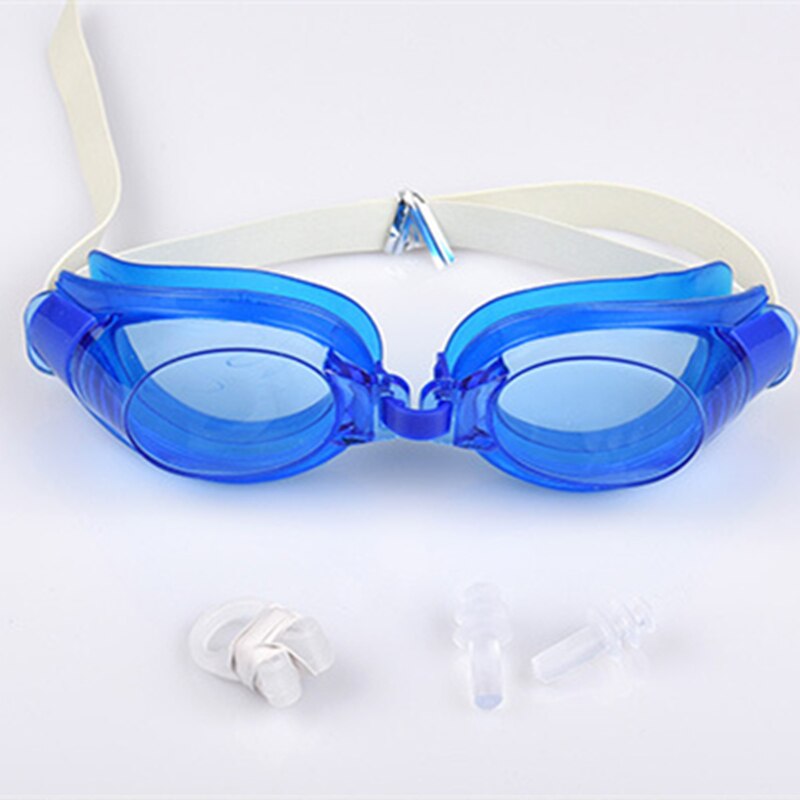 Adjustable Swimming Standing Glasses Goggles Swimming Goggles (earplugs + Nose Clip + Goggles) Three-piece Set