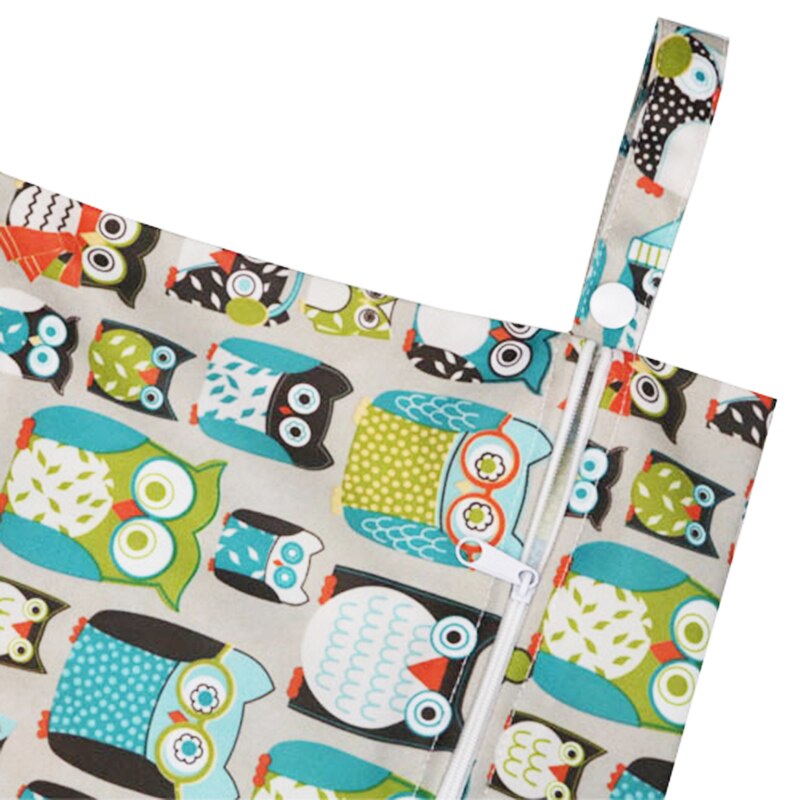 Printed pocket diaper bag waterproof reusable wet bag PUL travel wet dry bag minimum size 25x20cm diaper bag