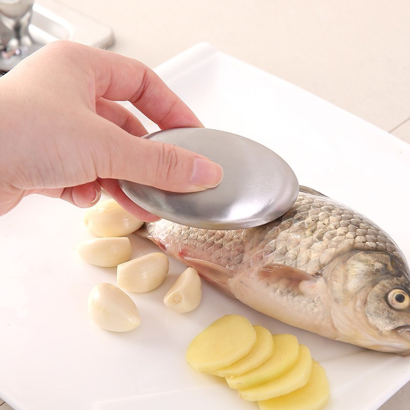 Stainless Steel Soap - Oval Shape Deodorize Smell from Hands Retail Magic Eliminating Odor Kitchen Bar