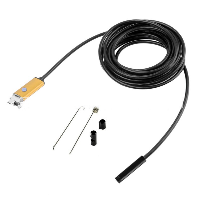 3 in 1 Semi-rigid USB Endoscope Camera 8MM IP67 Waterproof Snake Camera With 6 Led for Windows &amp; Macbook PC Android Endoscope