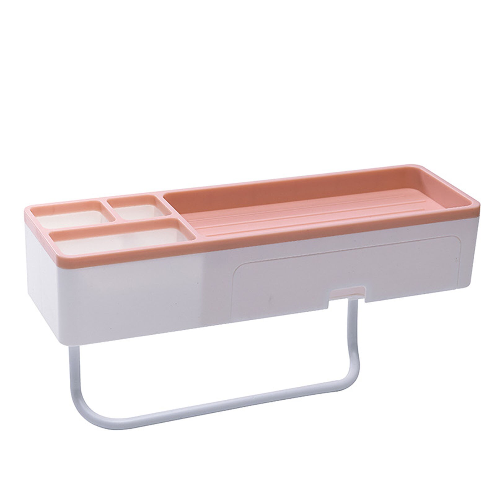 Wall-mounted Bathroom Shelves Storage Baskets with Tower Rack Shower Accessories Bathroom Fixture Multi-Purpose Holder: Red