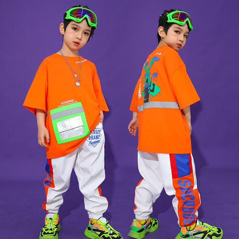 Kids Hip Hop Dansen Kleding Outfits Oversize Tshirt Tops Jogger Broek Jongen Meisjes Jazz Dans Kostuum Kleding Street Wear