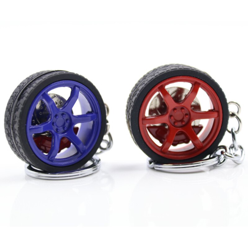 Felghjul nøkkelring bilhjul nos turbo nøkkelring nøkkelring metall med bremseskiver 005