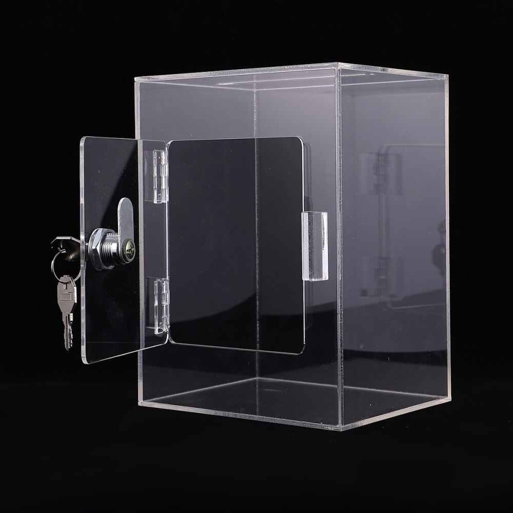 1pc Acrylic Box Box Clear Suggestion Box Complaint Box Donation Box Fundraising Box for Survey Ballot