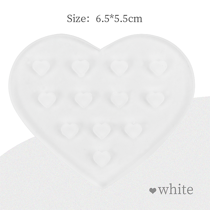 Hartvormig Kristal Wimperlijm Vult Bakje Met Enten Valse Wimpers Verlengstuk Pallet Board Stand Vrouwen Make-Up Tools: WHITE