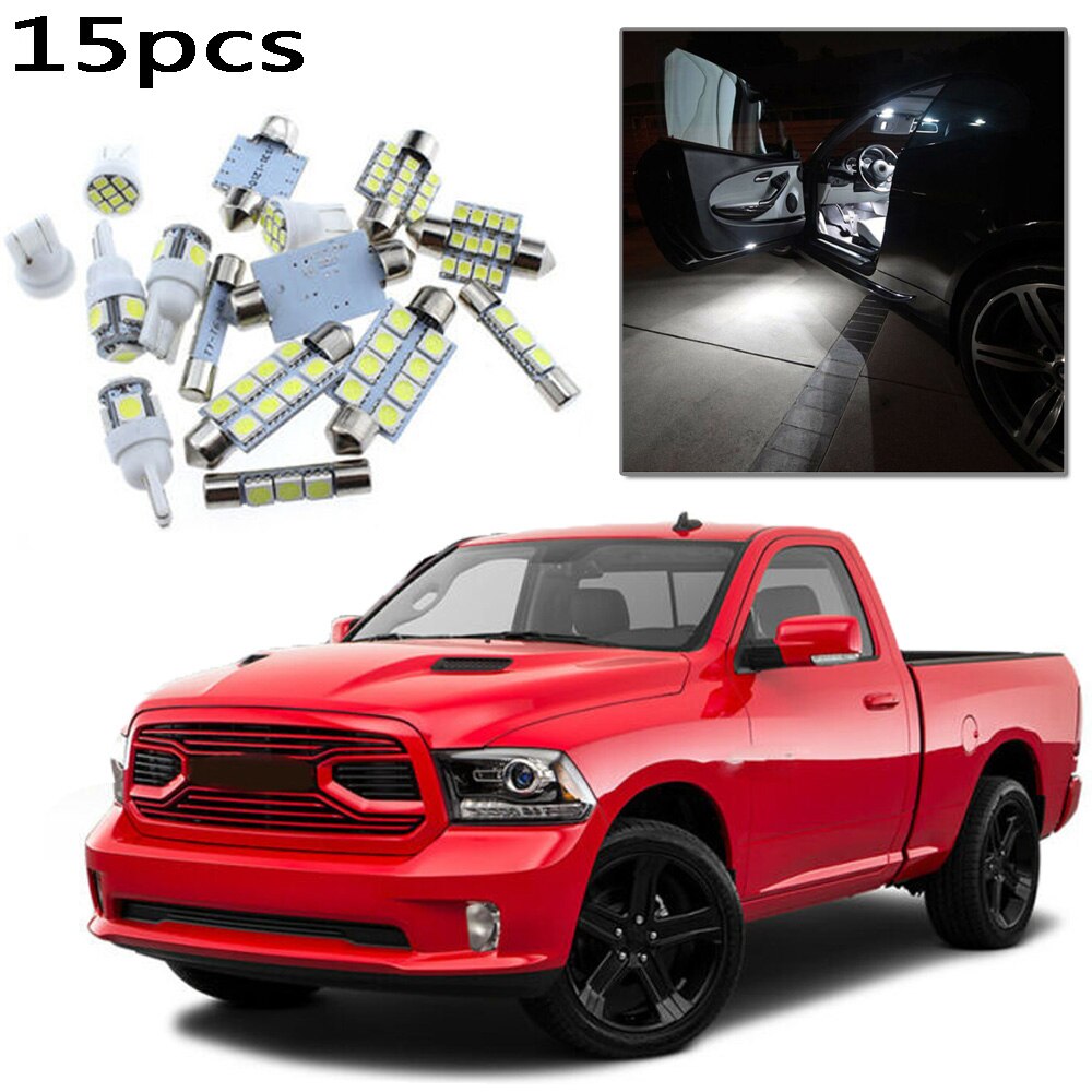 Superheldere auto led-verlichting 6000k 12 set voor ram 1500 interieur wit