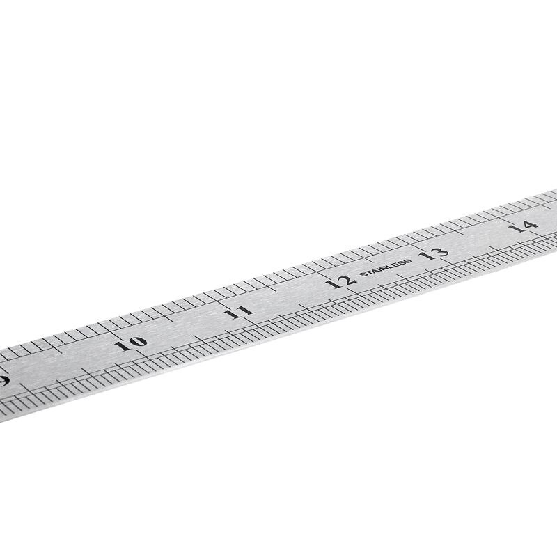 Stainless Steel Double Side Measuring Straight Edge Ruler 60cm/24", Silver