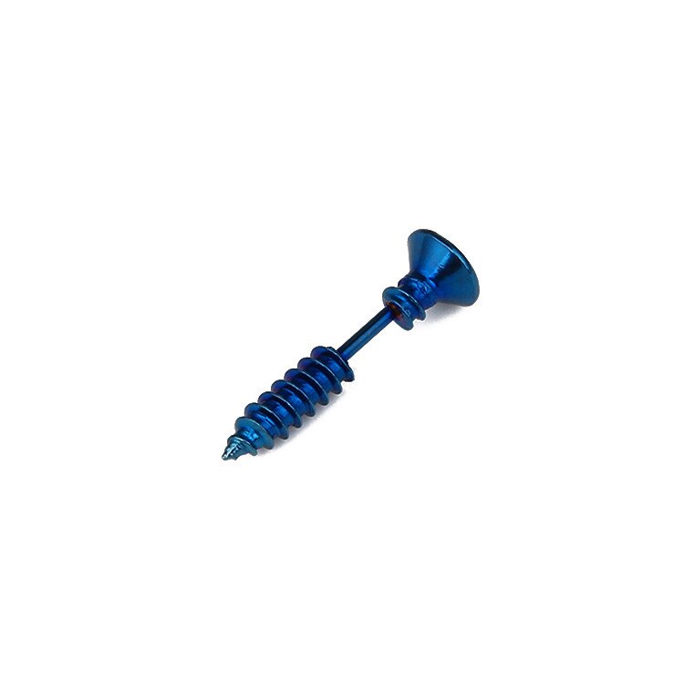 Piercing de acero inoxidable estilo gótico para hombre y mujer, aretes, Piercing, acero inoxidable, Punk, Rock, 2 piezas: 2-Blue