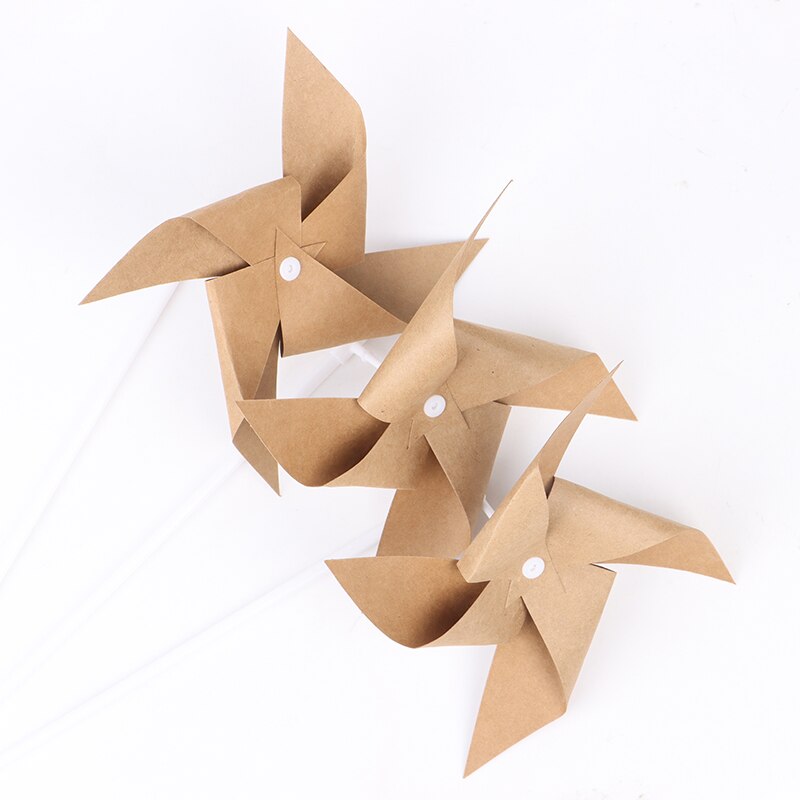 3Pcs Papier Party Pinwheels Craft Windmolen Vintage Stijl Ambachtelijke Speelgoed Wind Spinners