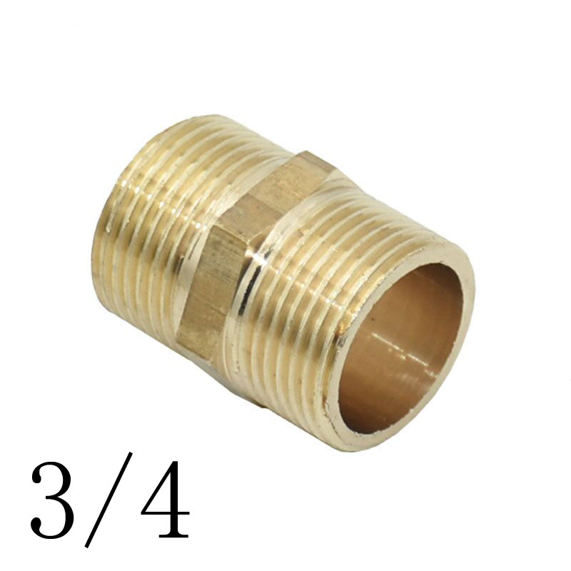 1/2 3/4 1" brass metal threaded Male connectors G1/2 G3/4 G1 copper 2 way thread Repair joints Extended repair joints 1pcs: G3I4
