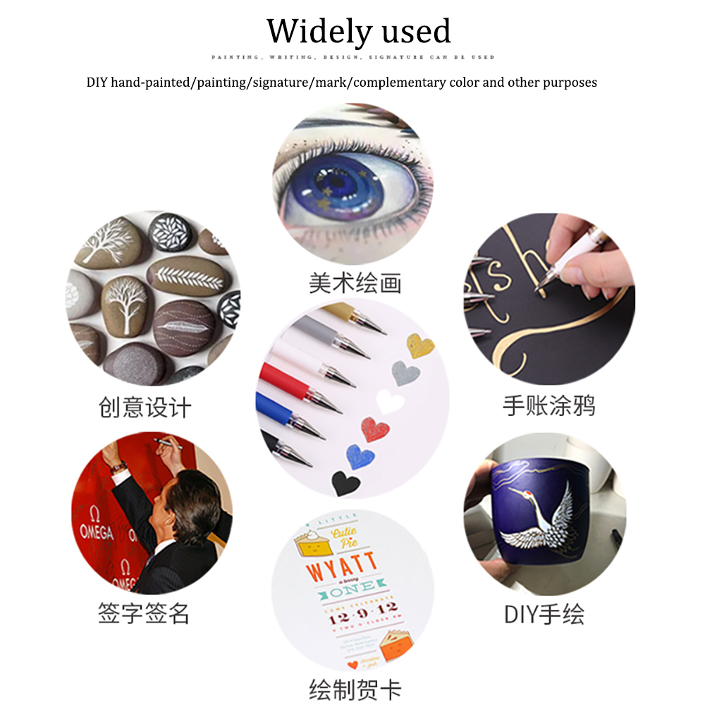 Japan UNI Signo Broad Gel Pen UM-153 1.0mm White High Gloss PenStudent Office Wedding Hand-painted Art Supplies Cute Stationery