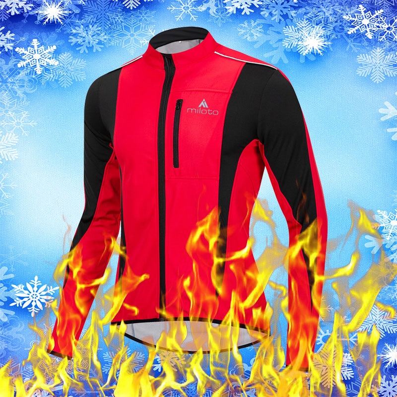 Men's Winter Thermal Windproof Cycling Jacket MTB Bike Bicycle Windbreaker Waterproof Sports Clothing