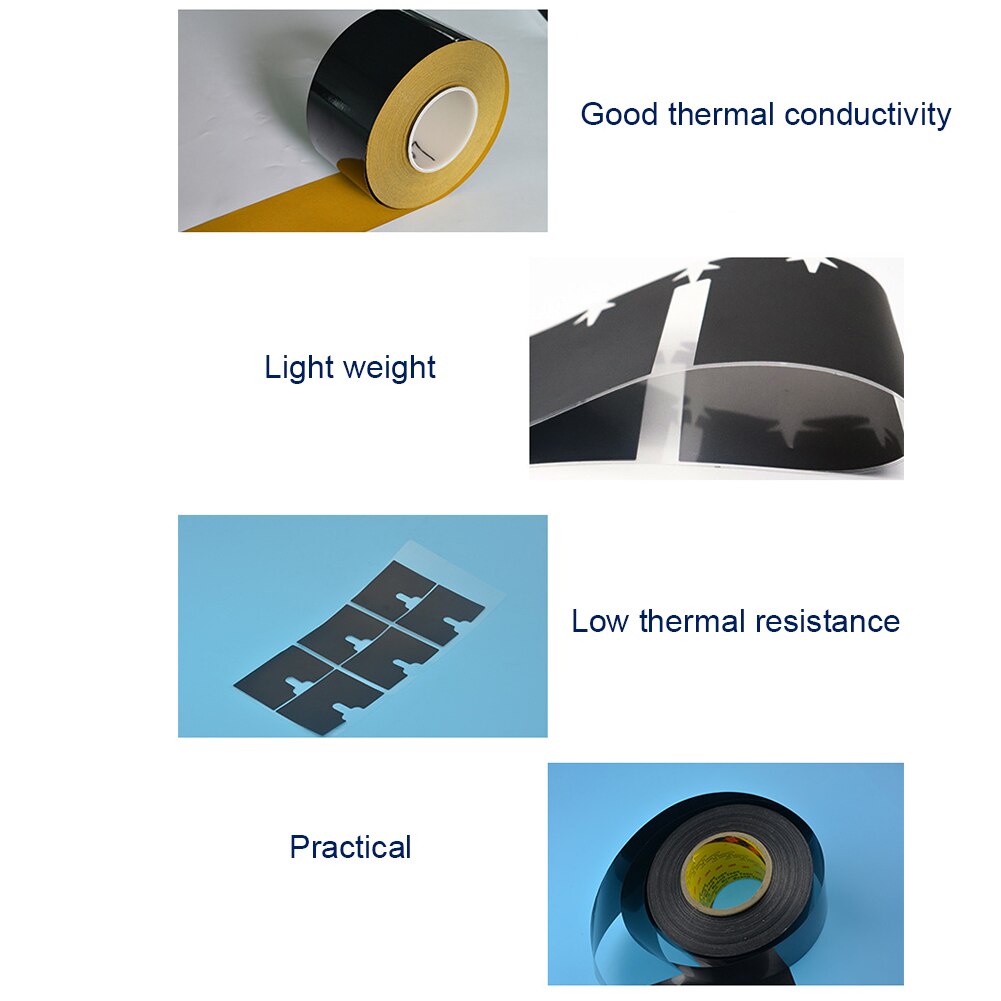 100x200x0.07mm High Thermal Conductivity For Computer Sticker Film Lightweight Accessories Cooling Chip Graphite Sheet GPU CPU