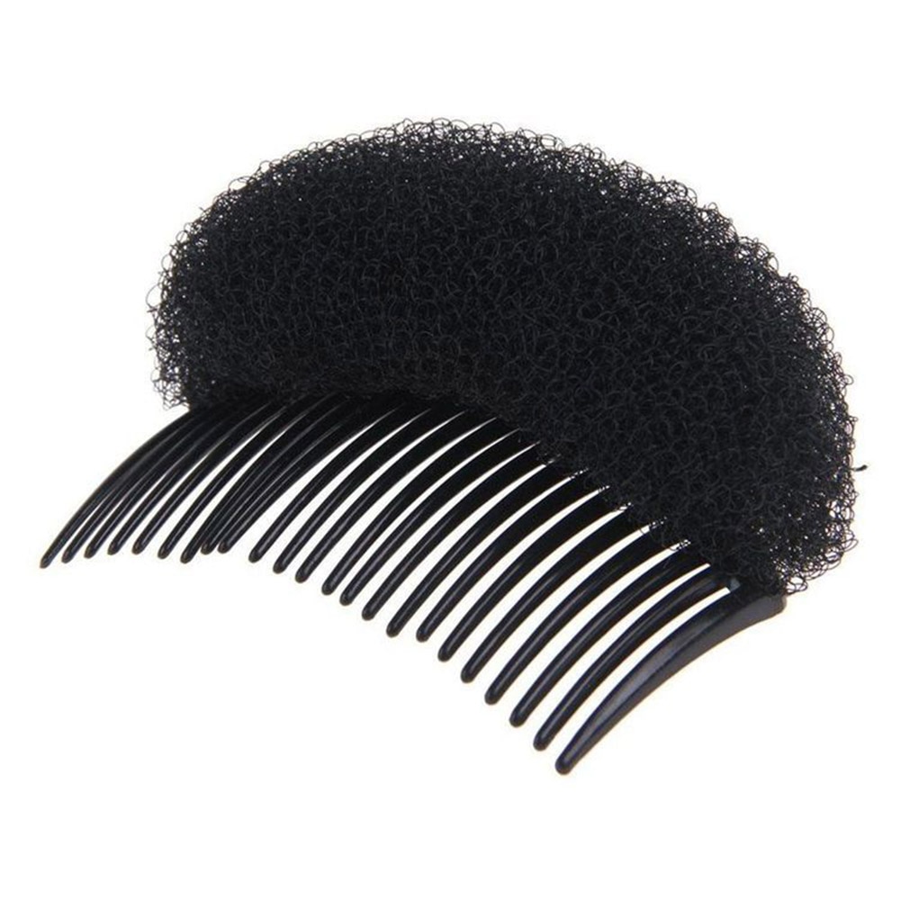 Instrumento para estilo de cabello a la , esponja DIY para realzar el pelo esponjoso, almohadilla para el cabello de princesa, Clip para peinado, accesorios para el cabello: Black