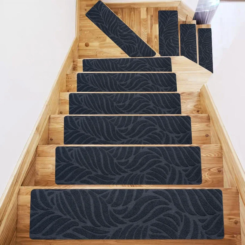 Polymères de bande de roulement auto-adhésifs doux pour la maison, tapis d'escalier, tapis de protection, non ald, motifs multiples, absorbant, 76x20.3cm, 8 pièces