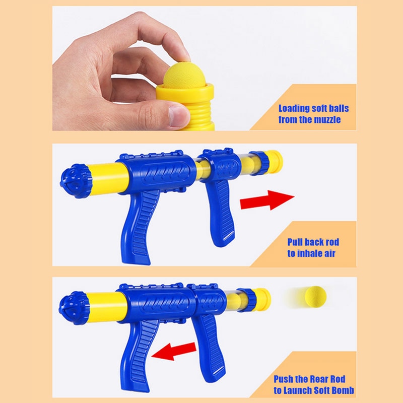 Interesting Soft Bullet Gun Score Target Duck Kids Shooting Toys Shooter Foam Ball Battle Educational Air Power Popper Xmas