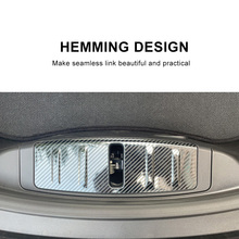 For Tesla Model 3 Accessories Front Trunk Sill Plate Guard Hood Lock Cover Protector Carbon Fiber Black decorative strips