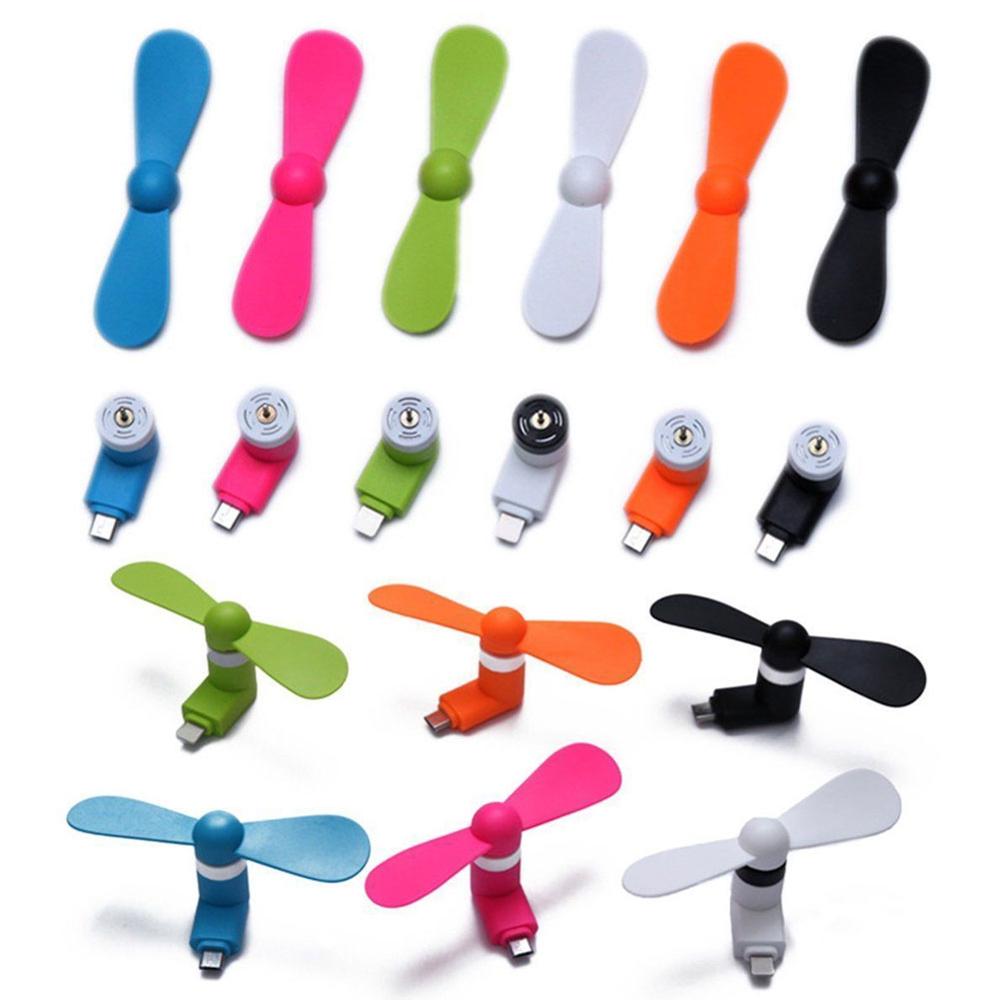 Mini ventilateur portable micro usb 2 in en 1, mini ventilateur cool pour téléphone android otg, couleurs aléatoires