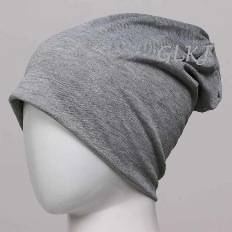 Unisex kvinder mænd strik vinter varm ski hæklet slouch hat hue hue oversize: Mørkegrå