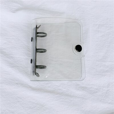 Mini PVC 3 Löcher verlieren Blatt Bindemittel Hinweis Abdeckung PortableTransparent Notizbuch Abdeckung Schreibwaren: Nein.8
