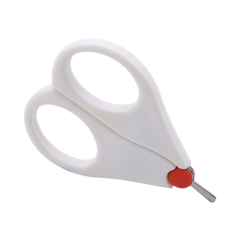 Handige baby roestvrijstalen veiligheidsnagelknipper, schaar, witte kleur, ronde kop, trimmer voor babyverzorging