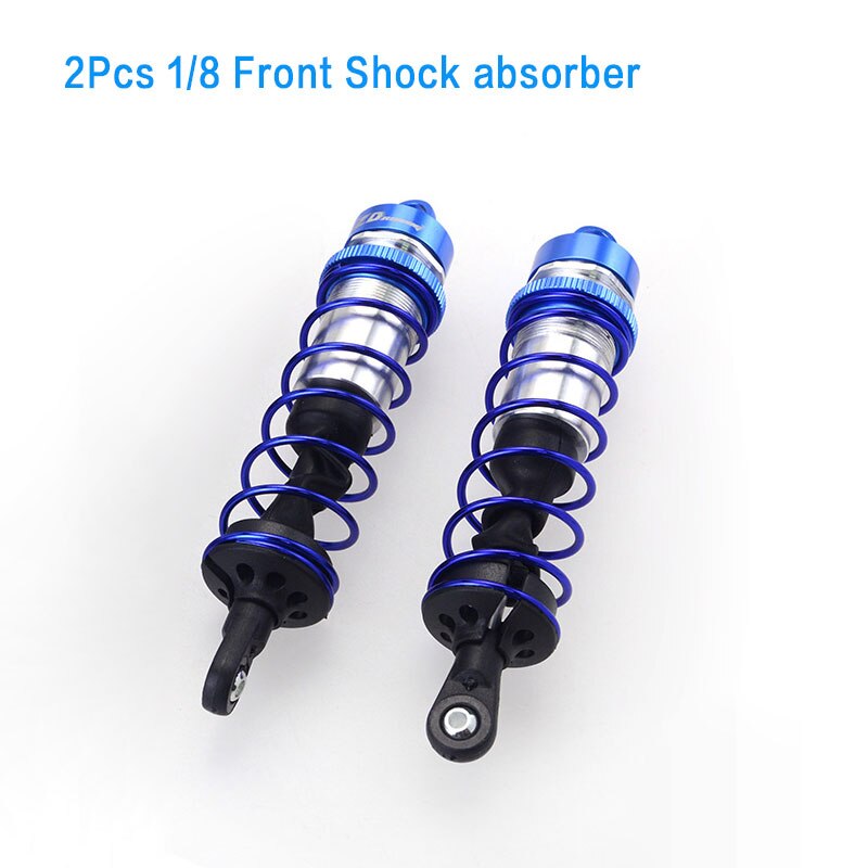 120Mm Front &amp; 143Mm Achter Schokdemper Demper Schorsing Voor 1/8 Jlb Hsp Em Racing Dhk Hpi Redcat lrp Hobao Zd Racing Hongnor: 2Pcs Front Blue