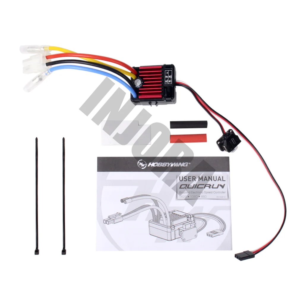 RC Model Auto QUICRUN 1060 60A Waterdichte Geborsteld ESC Speed Controller met 6 V/3A BEC voor 1:10 RC Auto Onderdelen