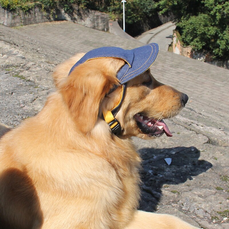 Baseball Grote Hond Caps Ademend Blauw Jeans Hond Zon Hoeden Voor Grote Honden Dierbenodigdheden S L