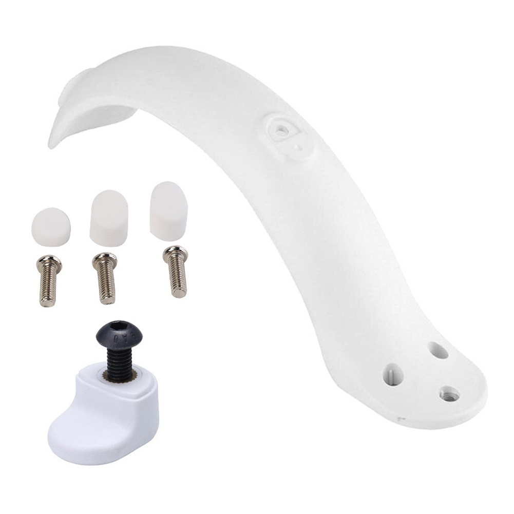 Set di staffe per parafango posteriore per Scooter elettrico con viti Kit di staffe per ali parafango in ABS accessori per Skateboard per M365: WHITE