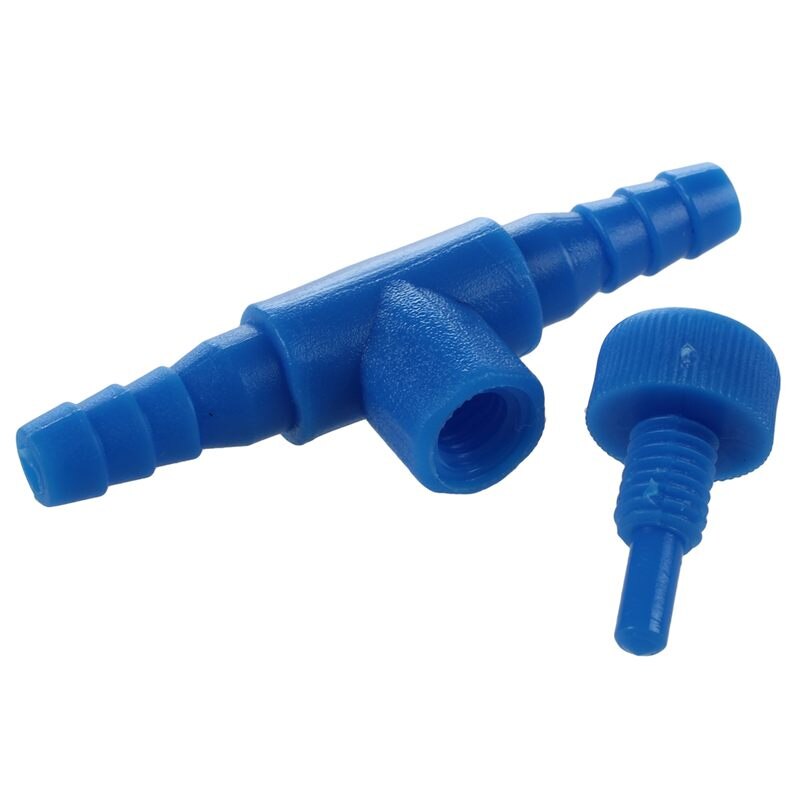 10 stuks blauwe plastic 2 -weg aquarium luchtpomp regelkleppen