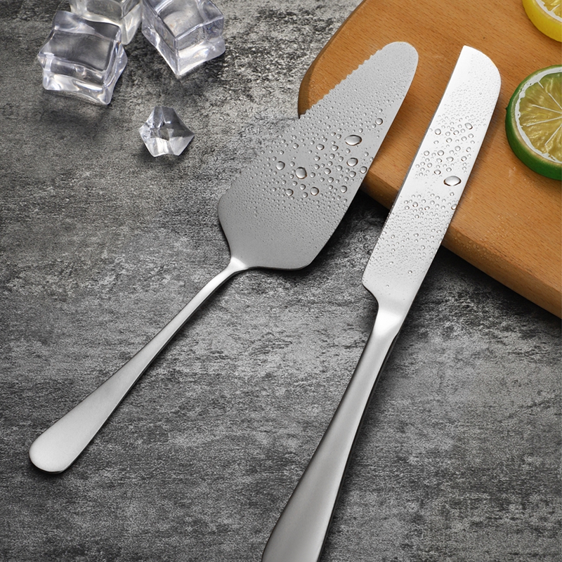 2Pcs/Set Stainless Steel Cake Shovel Set Bread Pizza Knife Dessert Pie Fondant Divider Cutter Spatula For Wedding Birth Baking