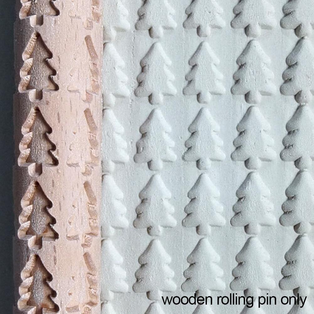1Pc Houten Textuur Deegroller Keramische Aardewerk Art Reliëf Staaf Bloem Patroon Modder Roll Roll Reliëfs Klei Gereedschap Steen diy Bakken