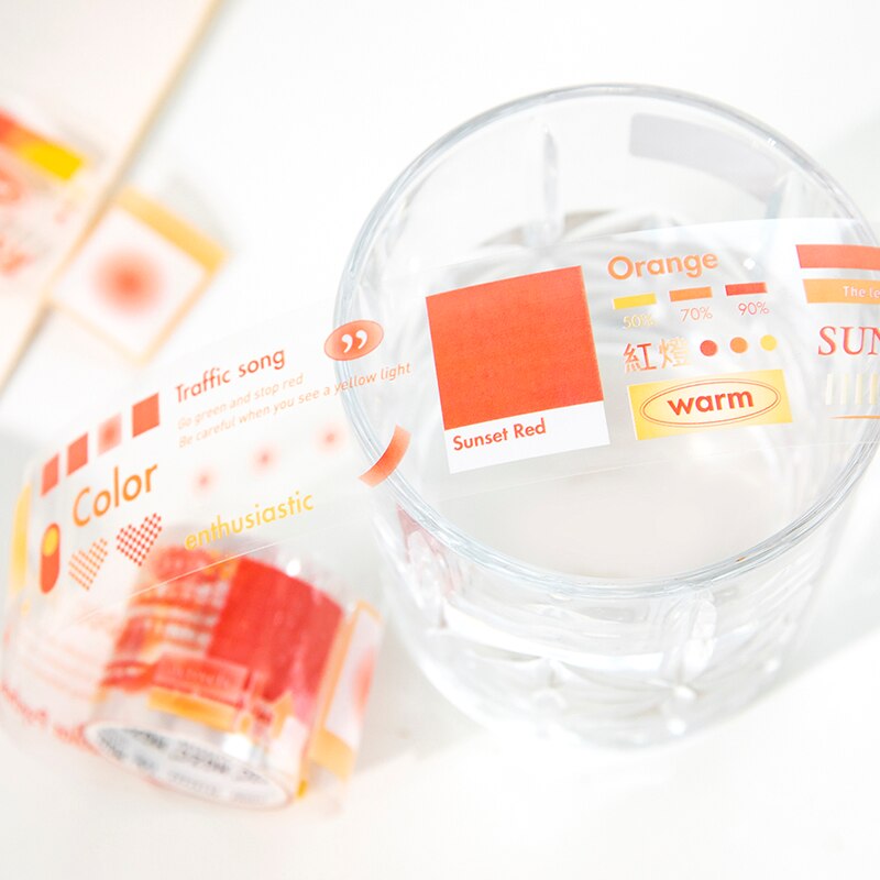 6 Stks/partij Kleurrijke Paradijs Serie Papier Decoratieve Tape Pet Tape