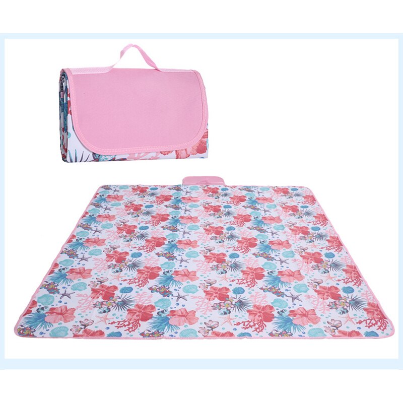 145x180cm impermeable plegable al aire libre Camping Mat Picnic Plaid playa manta bebé colchoneta multijugador camping al aire libre portátil: Flower