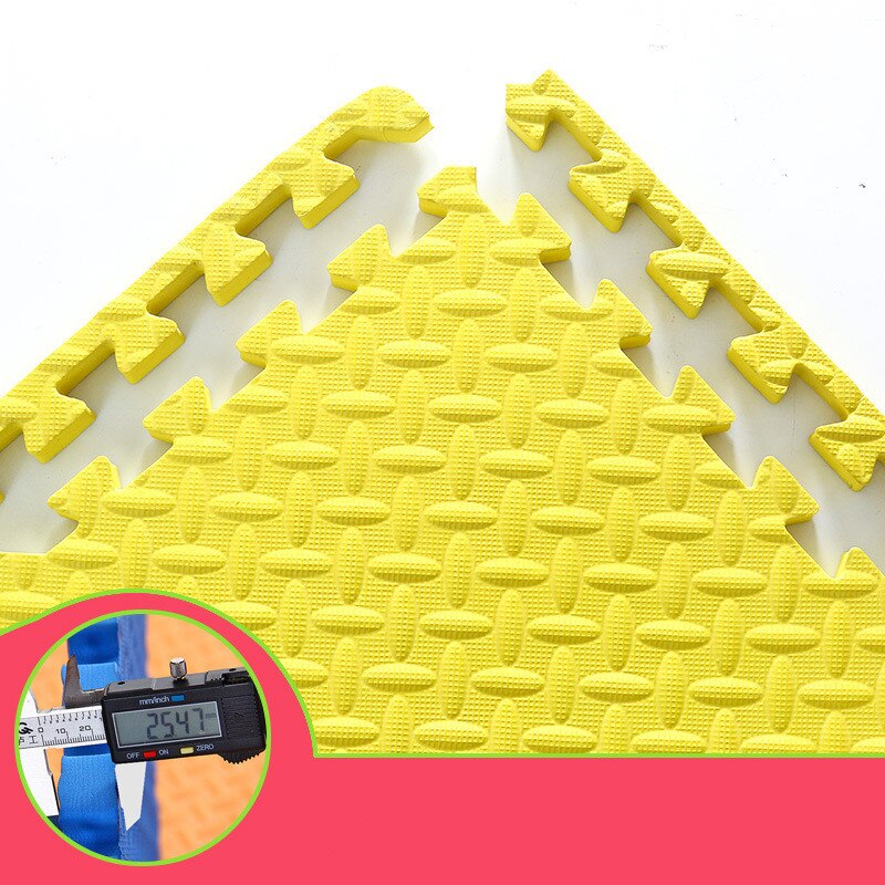 Kinderen EVA Foam Play Puzzel Mat voor kids Grijpende Tegels Vloer Tapijt Tapijt Baby Spelen Mat Interlock Oefening Vloermat: Geel