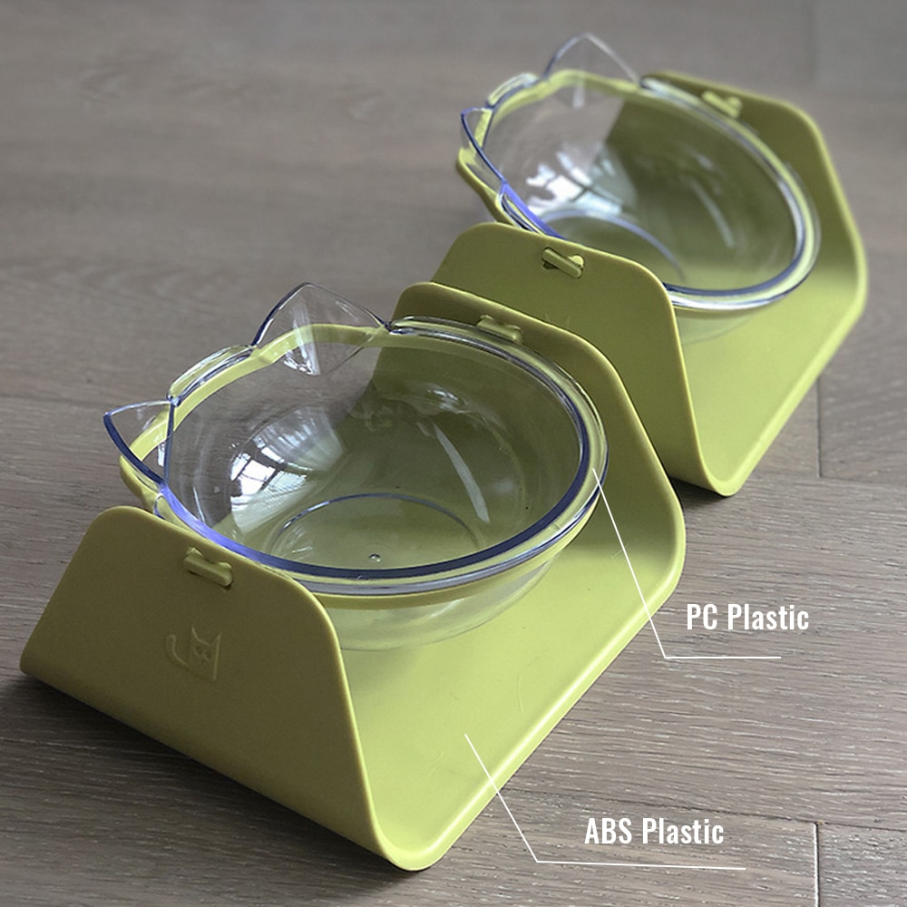 Kattenbak voerbak waterbak 15 graden verstelbaar 2 in 1 huisdier voerbak hond voerbak huisdier honden voerbak servies