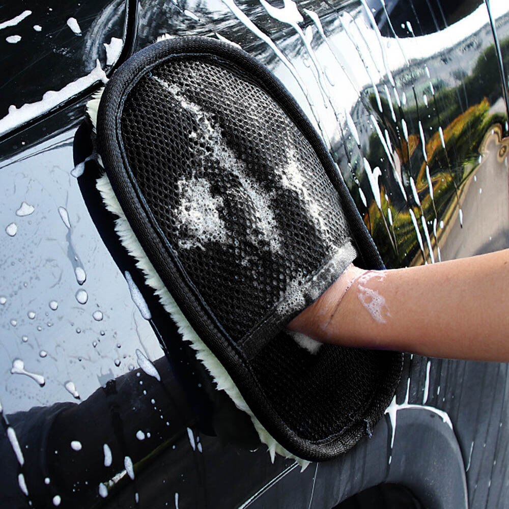 Bilrengøringshandsker, høje tæthed plys rengøringshandsker multifunktionelt tørre test skrabefri vante limpieza coche