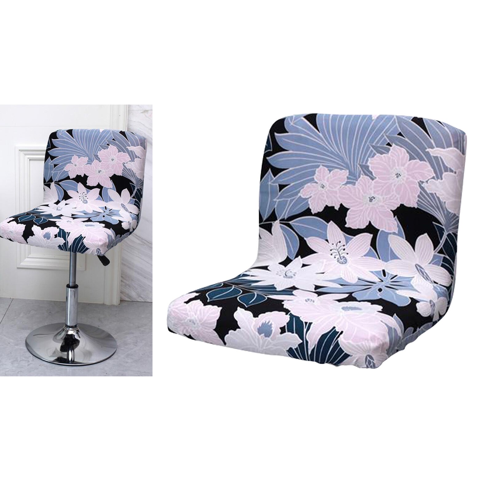 Stretch Slipcover Chair Protectors for Short Back Chair Bar Stool Chair Dining Chair Slipcover, 6 Colors: Style 6