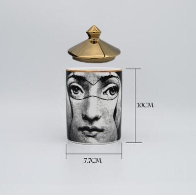 Decorative Jar Make-up Pen Jar Brush Holder Candle Holder Jewerlly Makeup Storage Jar Ceramic Crafts Home Decoration Pen Holder: 3