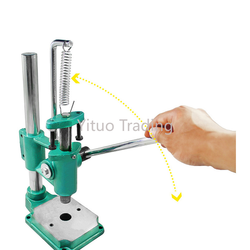 Prensa de punzonado Manual pequeña para escritorio, prensadora de Terminal de aluminio, cabeza redonda y cuadrada, YZ