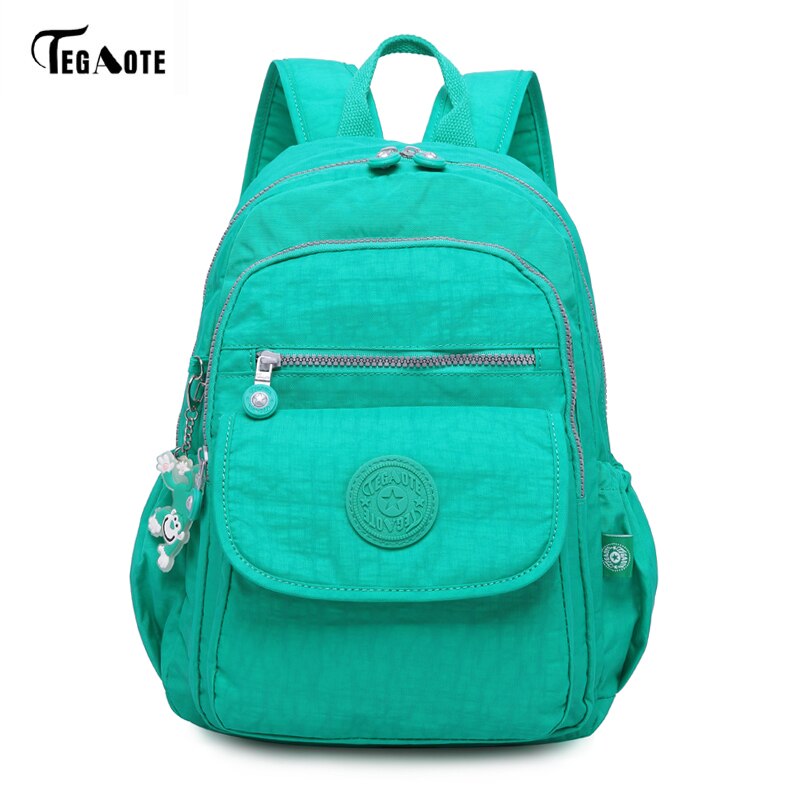 TEGAOTE Small Backpack for Teenage Girl School Backpacks Women Luxury Bolsa Casual Nylon Waterproof Bagpack Mochila: 3